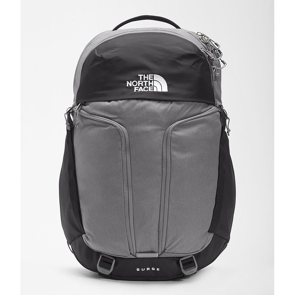 The North Face Backpacks Mens Australia - The North Face Surge Grey / Dark Black (VNR-496028)